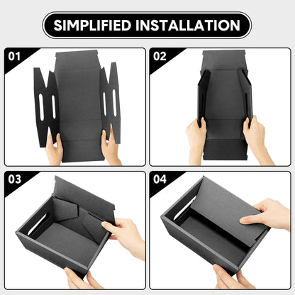 Fainne 20 Pcs Graduation Gift Baskets 10" x 8" Empty Kraft Cardboard Baskets with Handles Bulk Empty Gift Trays Containers for Wedding Graduation Easter Basket Stuffer Decor(Black)