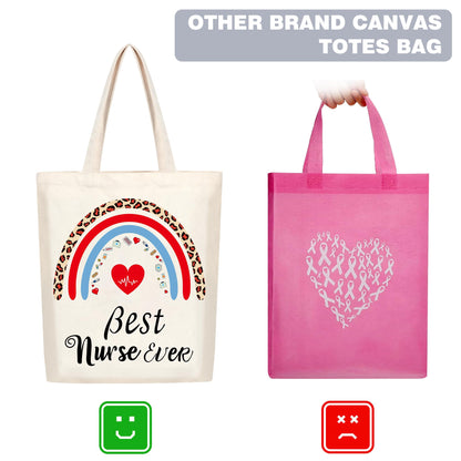 Kolewo4ever 16 Pieces Nurse Appreciation Gifts Nurses Week Gifts Tote Bags Nurse Graduation Retirement Canvas Tote Bags Shopping Bag Shoulder Bag Gift for Women Nurses Supplies