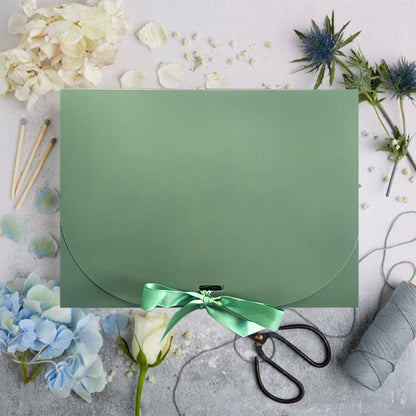LADY&HOME 10 Pcs Gift Boxes with Lids, Bridesmaid Proposal Box with Ribbon,Paper Boxes for Wedding,Gift Packing,Birthday,Party,Christmas (Sage Green)