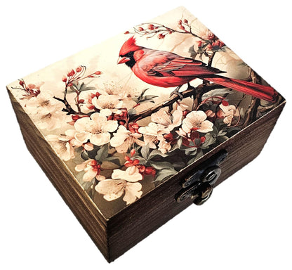 RK Collections Cardinal Trinket Box Small Jewelry Keepsake Box | Bird lovers Gift Idea, Animals Ornaments for Girls, Women, Gift Idea, for Home Décor (3CRS)