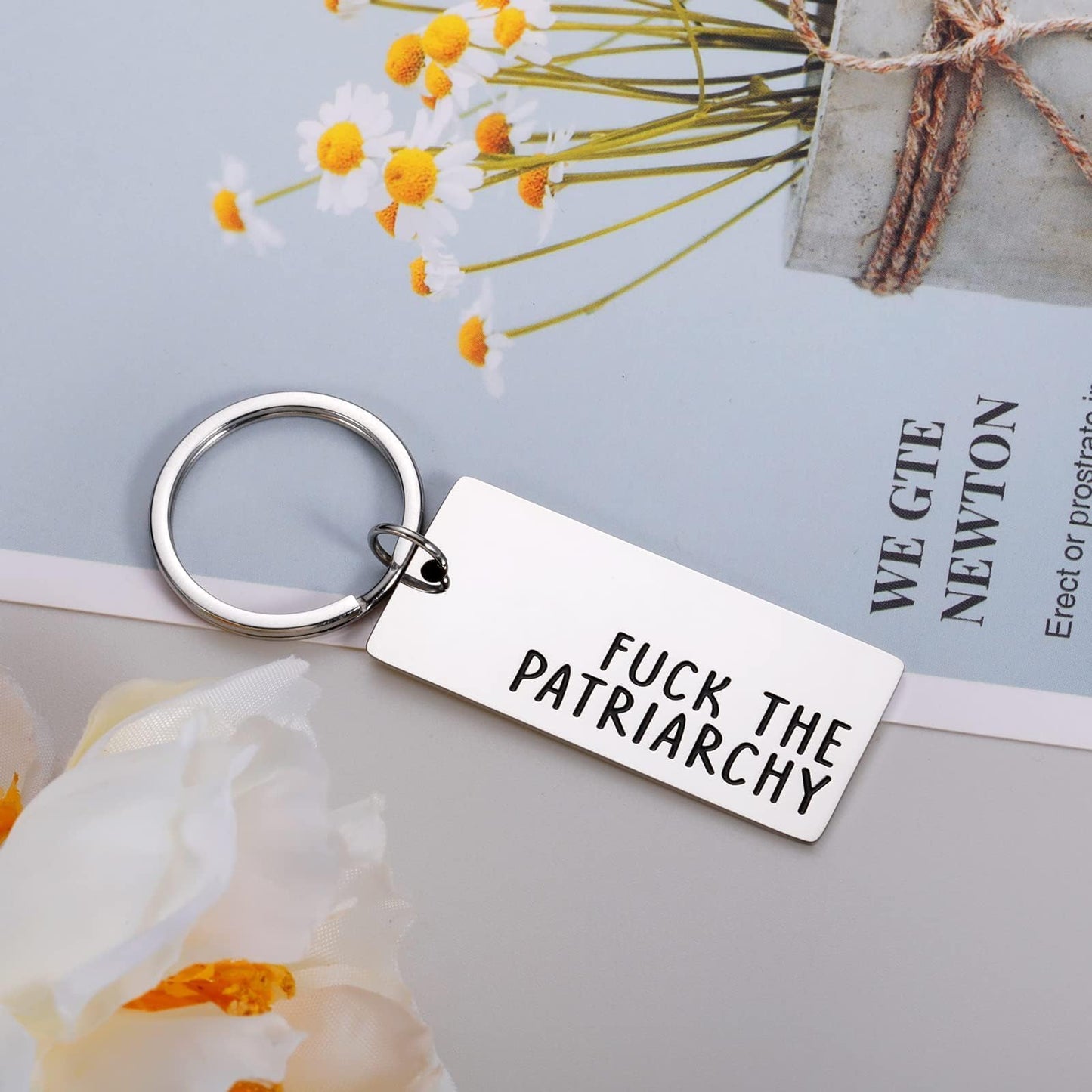 Perledom Girl Keychains for Women's Rights Activist - Feminist Gift for Her Sister, Aunt or Friend - Girl Power Keepsake College Graduation Gift for Her Friends Female Dorm Room Essentials for Girls