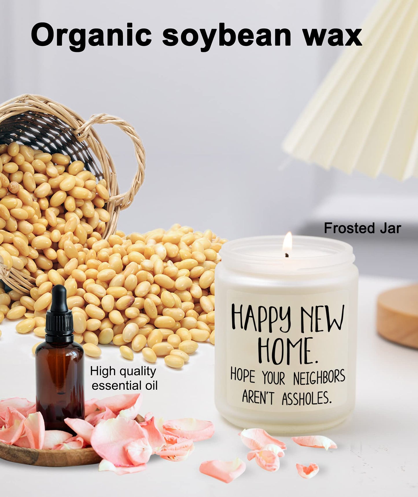 House Warming Gifts for New Home - Housewarming Gift, Funny Housewarming Presents, New Home Owner Gift, New House Present, Lavender Candles