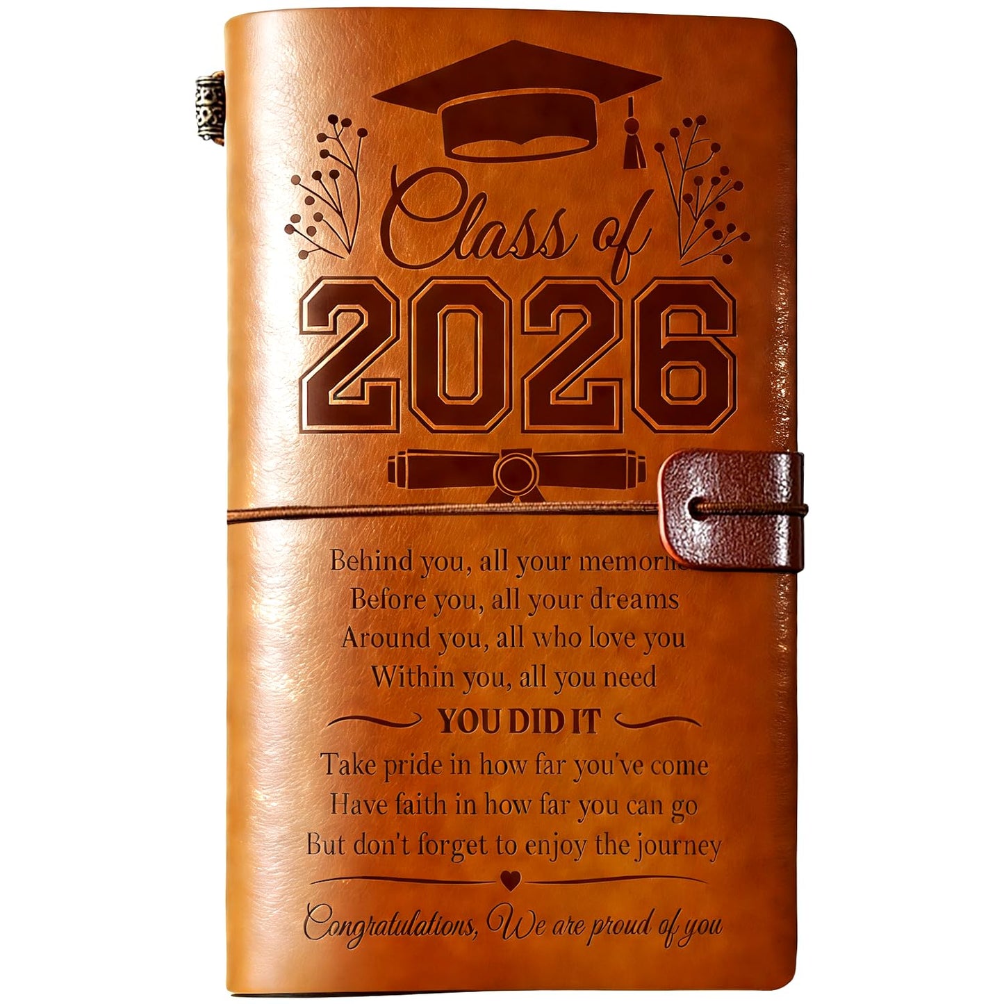 Class of 2026 Graduation Gifts Leather Journal, 2026 Graduation Gift for Her Him 140 Page Refillable Journal Presents, High School College Grad Gifts Ideas for Women Men Graduates