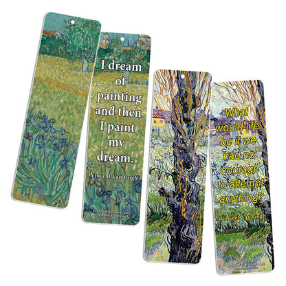Loving Vincent Van Gogh Inspiring Quotes Bookmarker Cards (36-Pack) - Cool Book Classical Painting Art Print Decal - Stocking Stuffers Gifts for Men Women Teens Thanksgiving Christmas