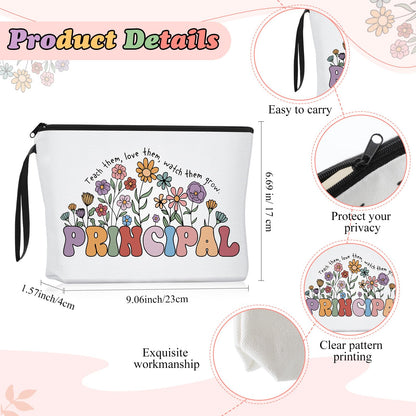 Havawish 3 Pcs Principal Appreciation Gift Set for Women School Principal Gift Makeup Bag Cosmetic Bag 11 oz Ceramic Coffee Mug and Keychain for Assistant Principals Graduation End of The Year