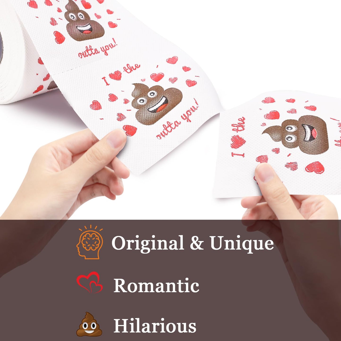 Valentines Day Gifts for Him/Her, Romantic Novelty Gifts Toilet Paper, Funny Gag Gifts for Adults Men Women Boyfriend Girlfriend, Valentines Day Decor for Party Supplies Christmas Stocking Stuffers