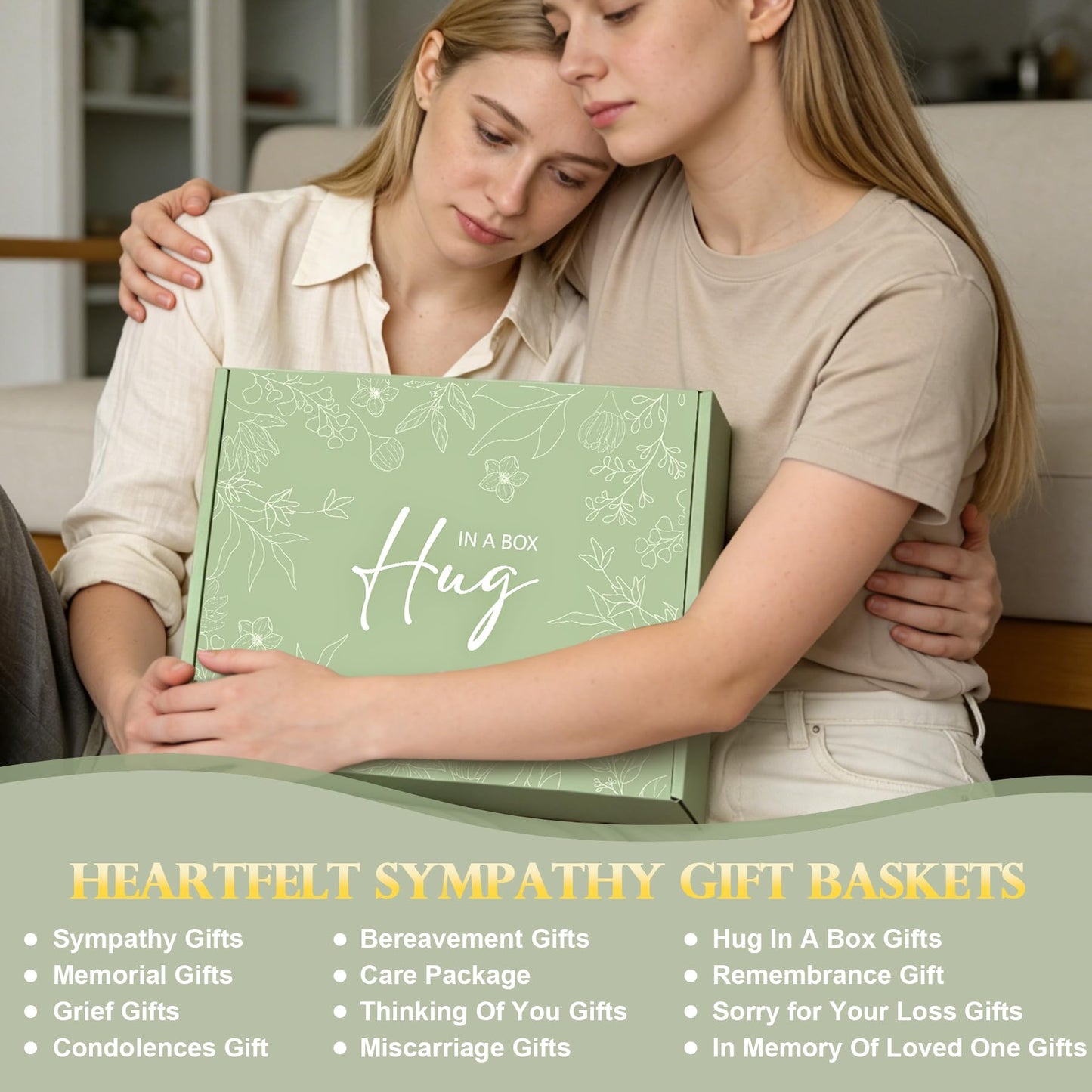 Sympathy Gift Baskets Sympathy Gifts for Loss of Loved One Mother Father Husband Mom Dad, Memorial Condolences Grief Bereavement Gifts Ideas for Loss, Miscarriage Gift Mothers Women Care Package