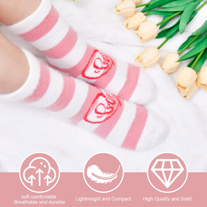 FilmHOO Valentines Day Gifts for Her Wife Fuzzy Socks for Women Cozy Fluffy Warm Socks Birthday Galentines Day Gifts