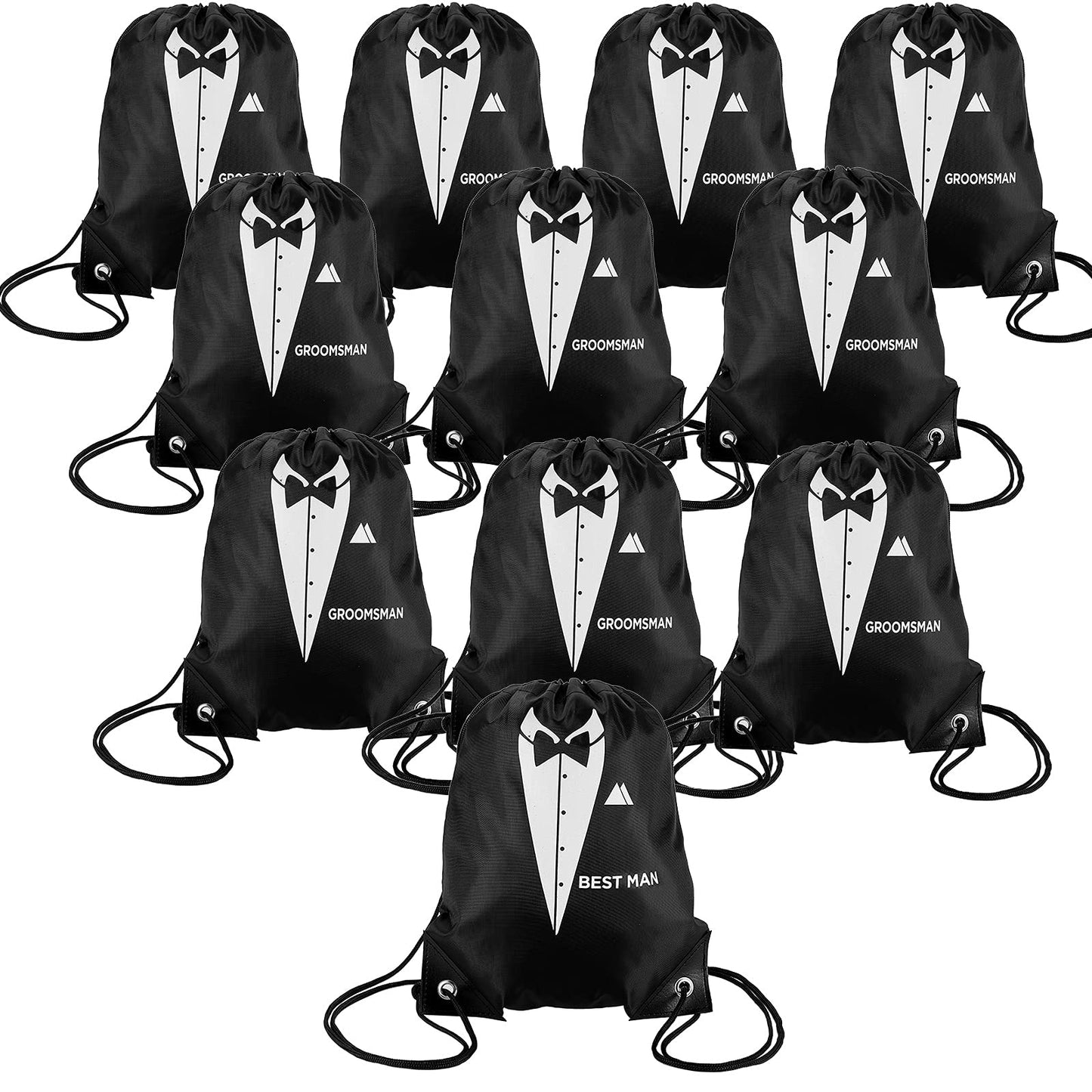 Eccliy 12 Pieces Groomsman Gift Bags for Wedding Include 1 Best Man and 11 Groomsman Proposal Bags Party Favor Bags for Groomsman Father's Birthday Anniversary Wedding Party Supplies