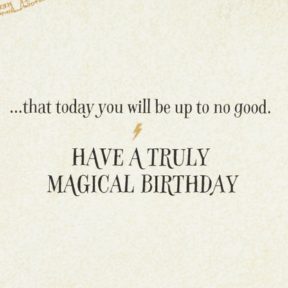 Hallmark Harry Potter Birthday Card (Marauder's Map)