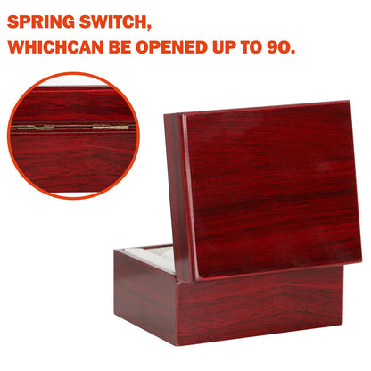 Wooden Single Watch Gift Box with Pillow, Wood Wristwatch Wrist Watch Case Storage Box for Christmas, Birthdays, Anniversary (Wood Color B)