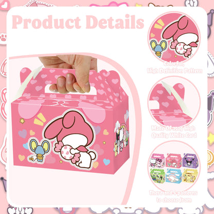 ARERQEWN Kawaii Birthday Decorations, 12 PCS Kawaii Goodie Bags, Kawaii Party Candy Gift Bags for Kawaii Party Decorations