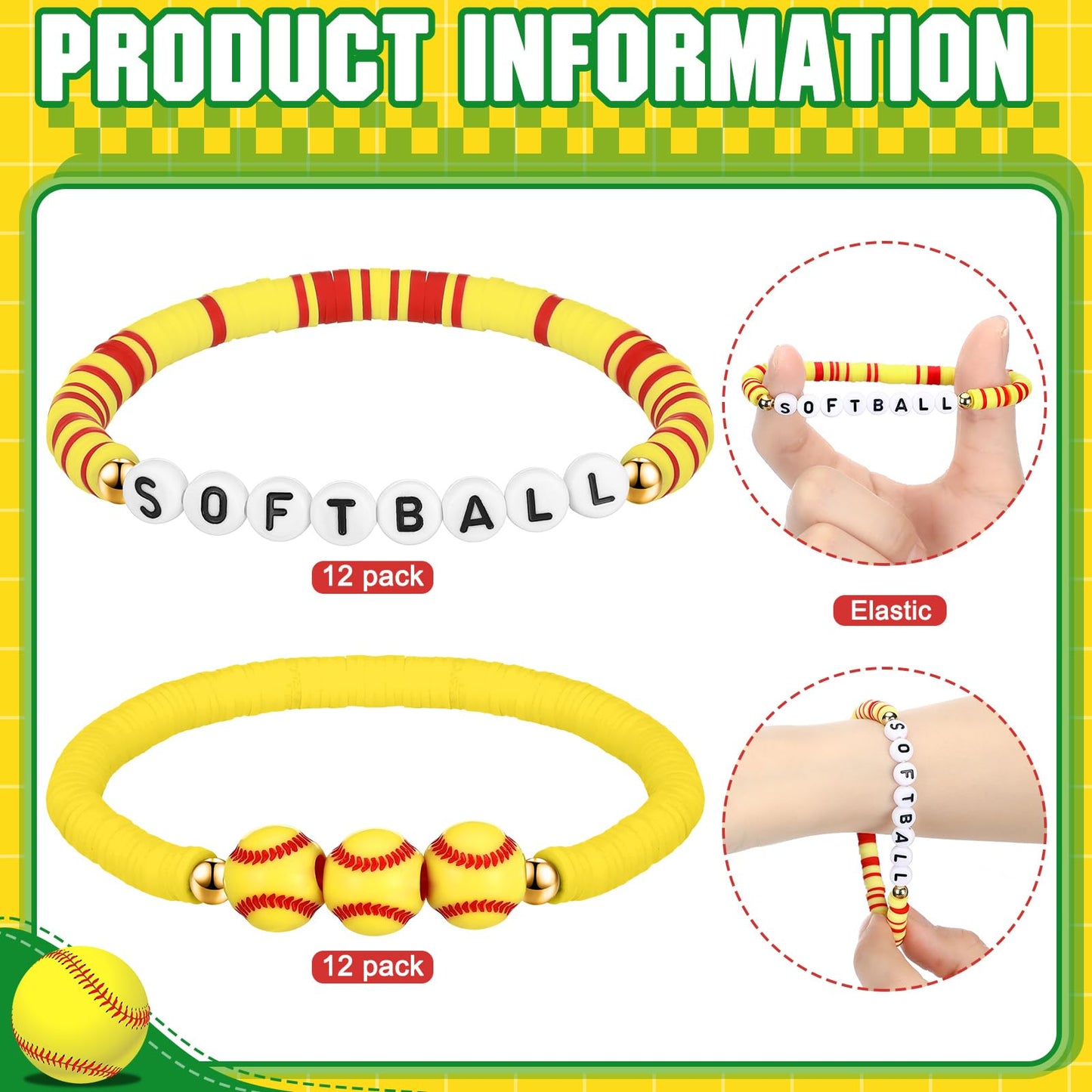 Huquary 24 Pack 2026 Senior Basketball, Baseball, Softbal, Soccer, Tennis, Football, Volleyball Team Gifts Bulk Adjustable Beaded Bracelets Sports Party Favors