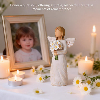 New Beginnings Gifts for Women, Congratulations Gifts for New Job, Graduation, Promotion, Retirement, Leaving Farewell Gift for Coworker, Hand-Painted Daisy Decor Angel Figurines for Women