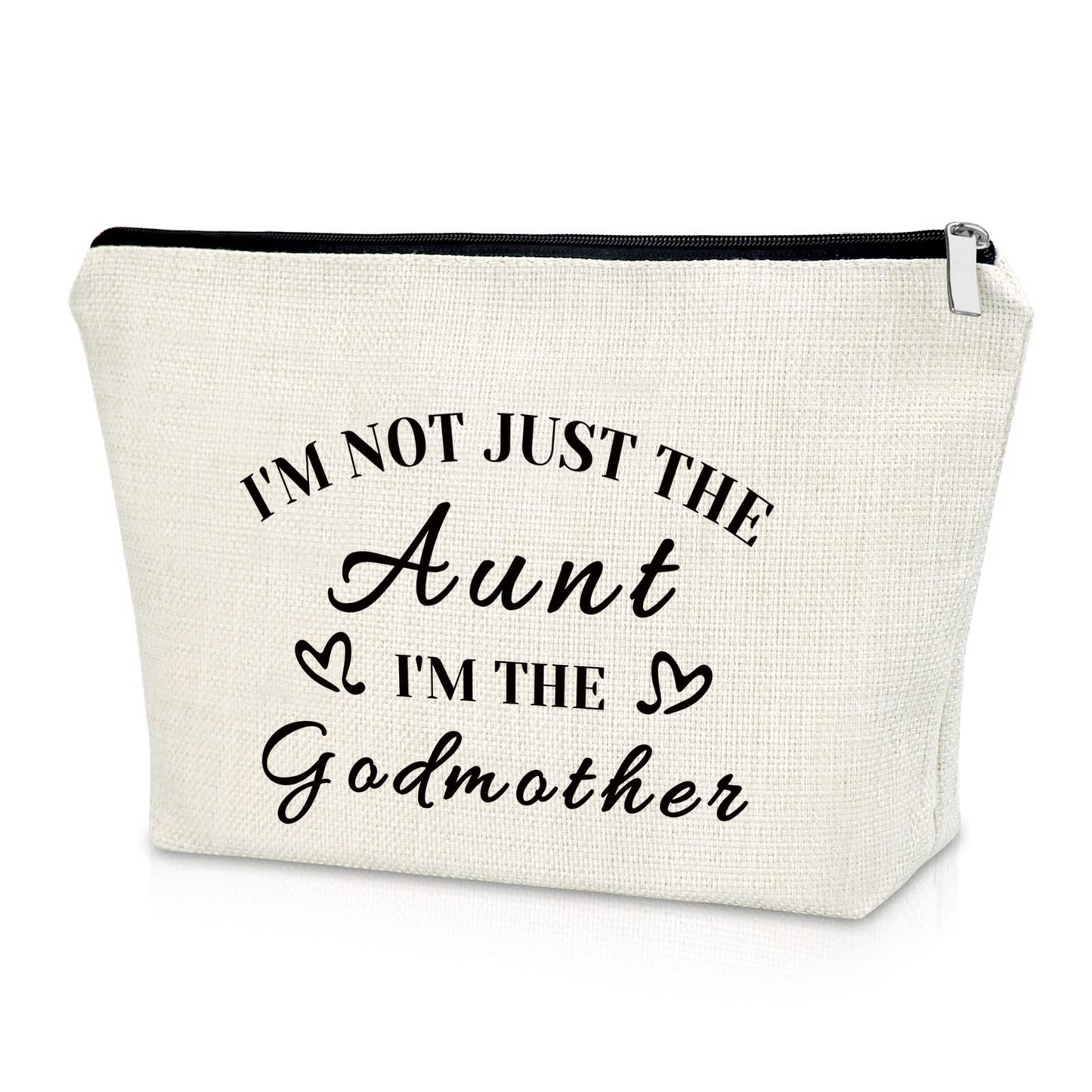 Sazuwu Godmother Aunt Gifts Godmother Gifts from Godchild Baptism Makeup Bag Aunt Christian Proposal Cosmetic Bag Birthday Christmas Mother’s Day Present Travel Pouch