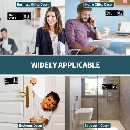 The Office Sign, 9 × 3 Inch Main Official Self Adhesive Office Sign for Door or Wall, Easy Installation, Premium Acrylic Design for Your Home Office/Business, Best Gift for Fans of The Office