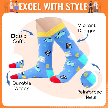 HAPPYPOP Gifts for Firefighter Cop Manager - Coach Accountant Pilot Socks, Mechanic Gifts