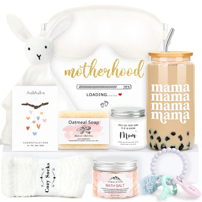 New Mom Care Package After Baby New Mom Gift Basket for Women After Birth Postpartum Gifts for Expecting Moms Baby Shower Gifts for Mommy To Be Cool Presents for Mother To Be First Time Moms Gift Set