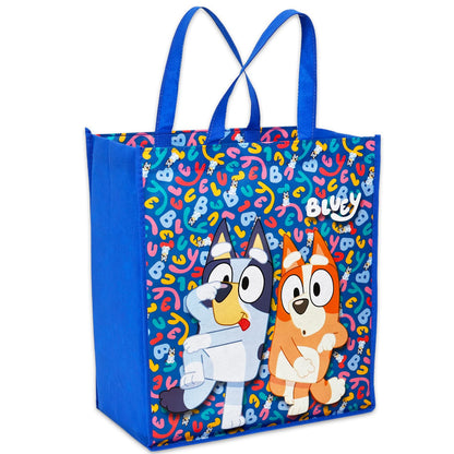 Bluey Tote Bag Bundle - Cute Cartoon Accessories Bundle with 3 Grocery Bags Plus Stickers, More | Bluey and Bingo Reusable Bags Set