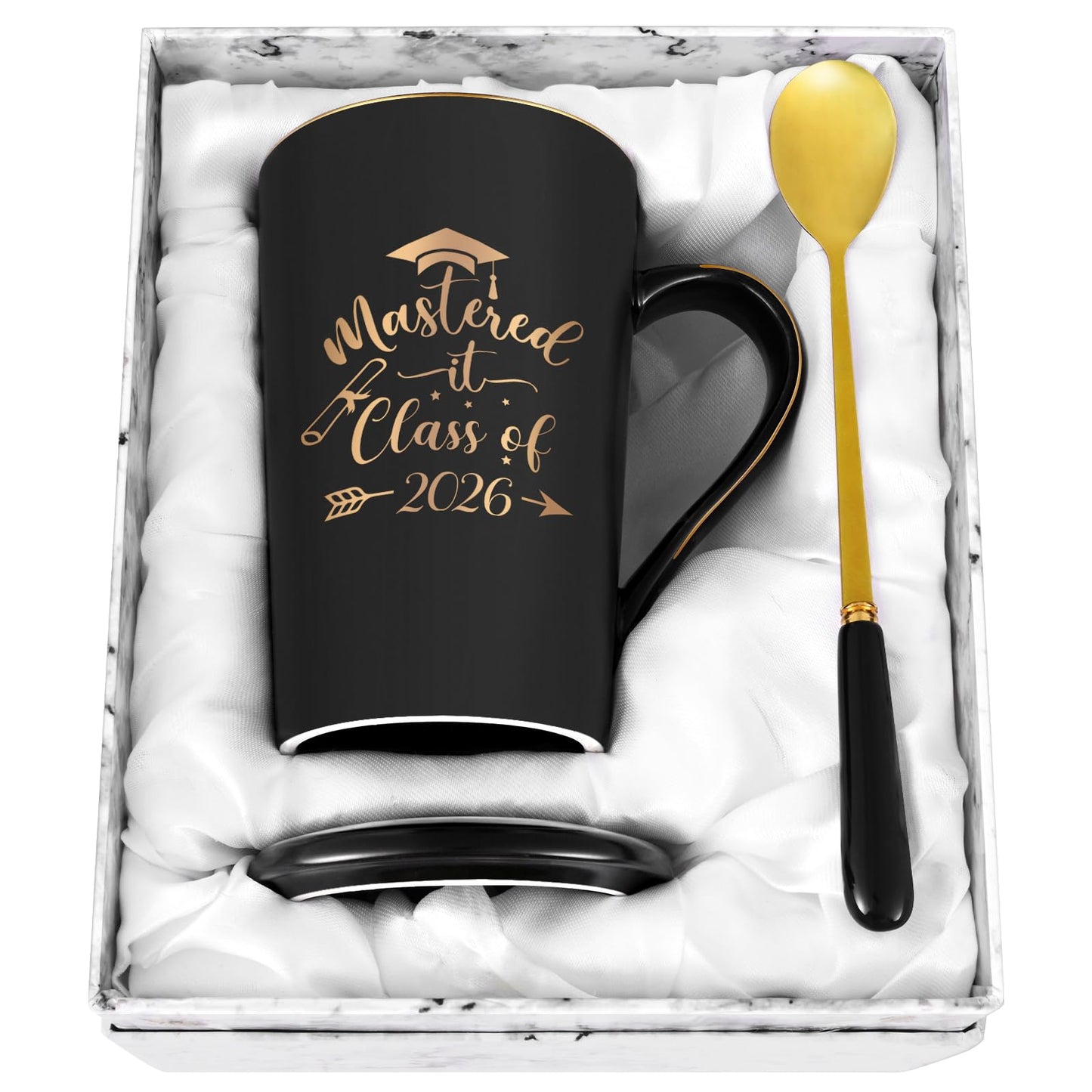 Maustic Masters Degree Graduation Gifts, Mastered It Class of 2026 Coffee Mug, College Graduation Gifts for Women Her Him, Class of 2026 Grad Gift, MBA Grad Gift, 14 Oz Black