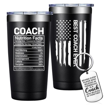 Grifarny Coach Gifts for Men, Women - Best Coach Ever Tumbler Cup 20 oz - Coaches Appreciation Gifts - Basketball, Soccer, Football, Baseball, Softball, Gymnastics, Dance, Swim, Cheer Coaches Gift