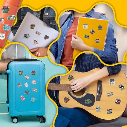 20pcs Accounting Stickers, Funny Gifts for Accountants Waterproof Decals for Water Bottles Laptop Luggage Computer Scrapbooking Teens Adults Girls Kids Funny Party Birthday Decorations