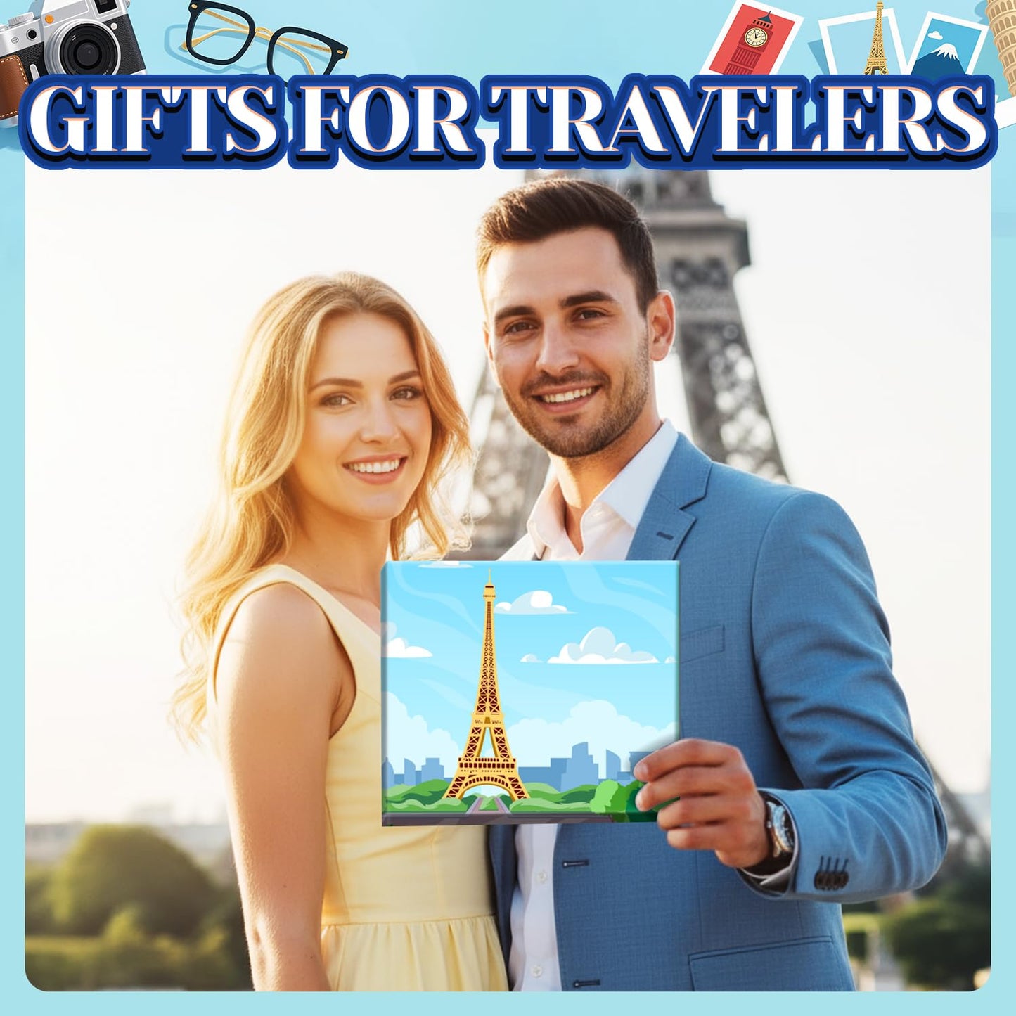 HAPPYPOP Travel Gifts for Women Men - Italy Paris London Socks Traveler Gifts