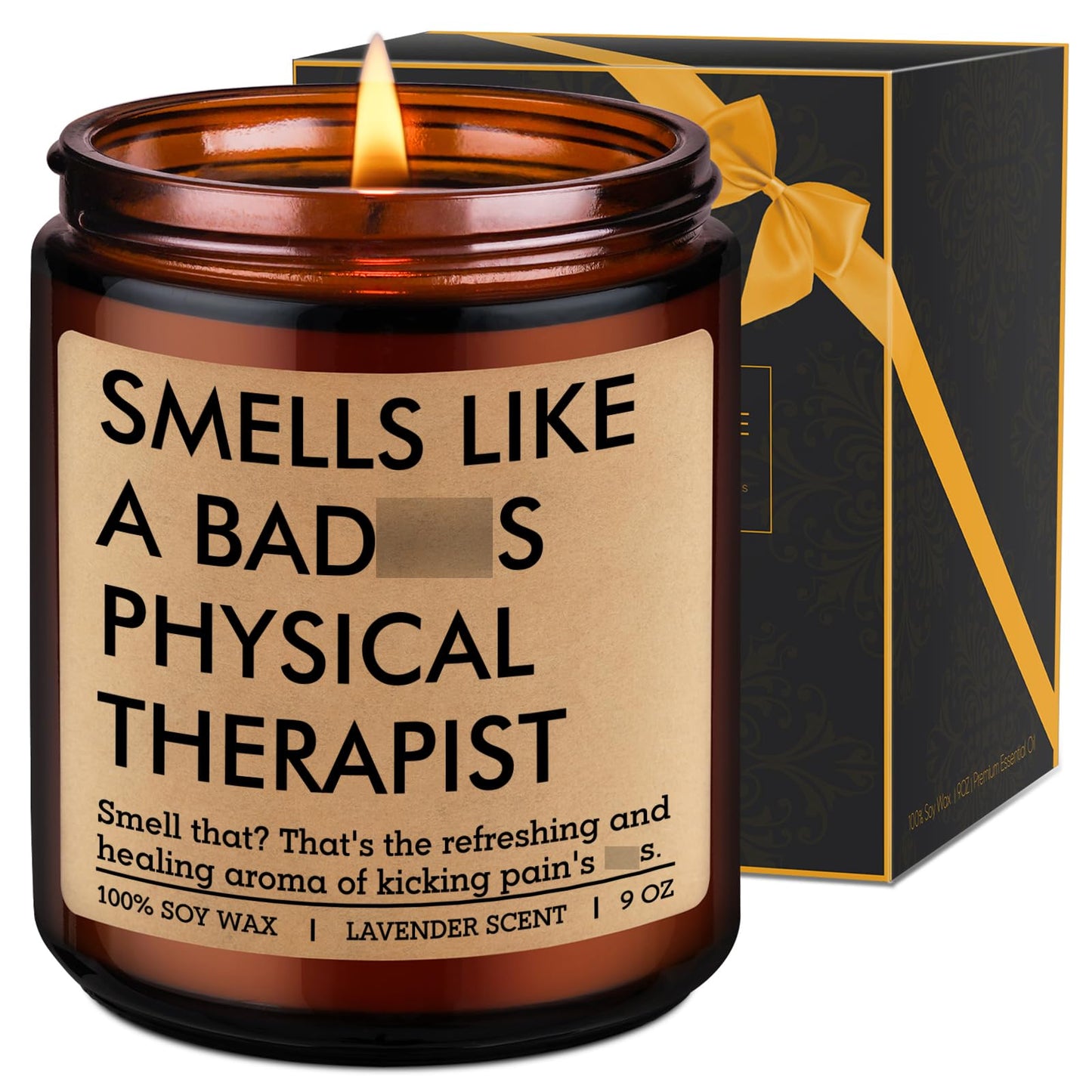 LEADO Candle, Physical Therapist Gifts - PT Month, Physical Therapy Gifts for Women, Men - Cool Fathers Day, Thank You, Appreciation, Graduation Present for PTs Therapists, PT School Graduate, Student