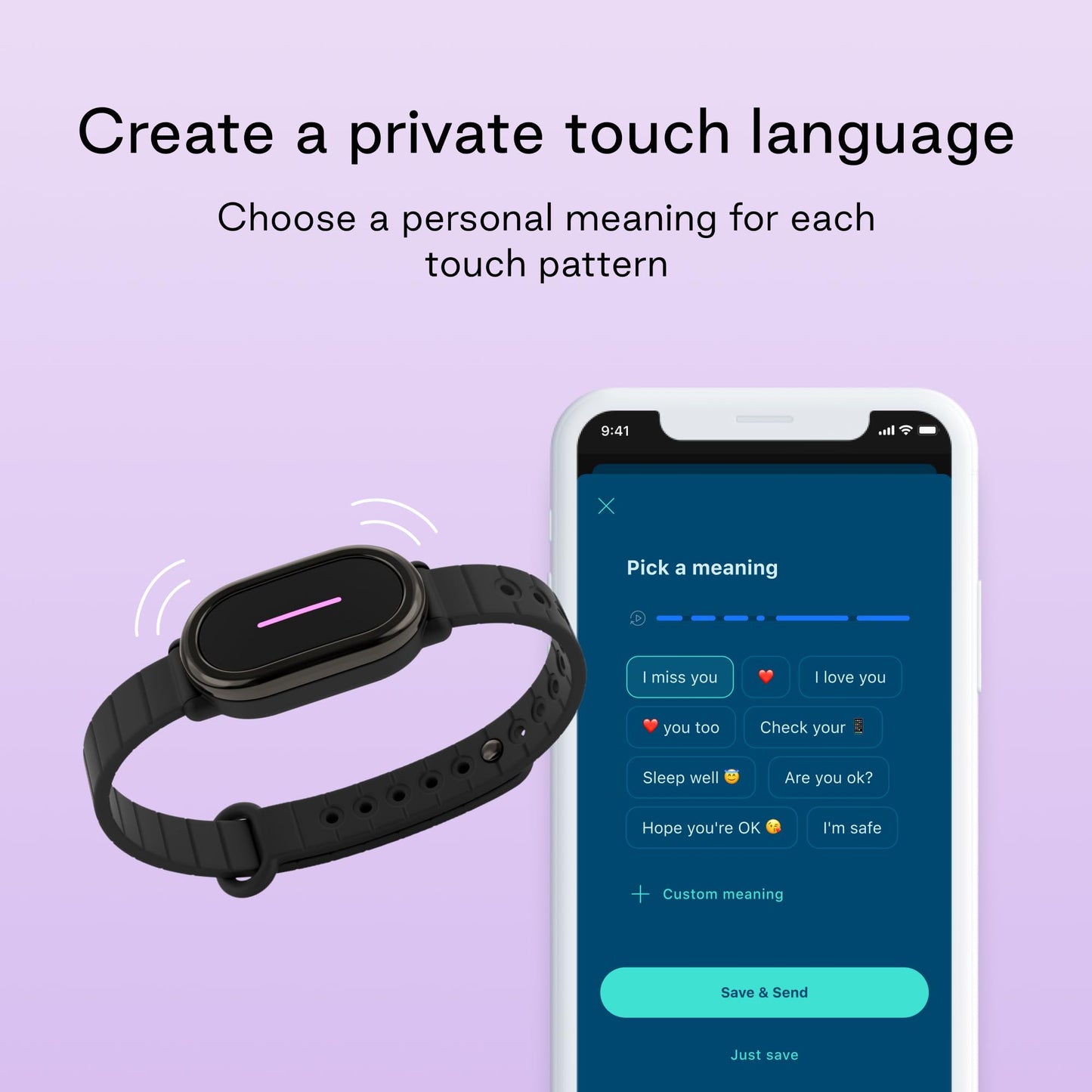 BOND TOUCH 4 - Long Distance Relationship Bracelets for Couples (Set of 2) - Feel Each Other's Touch Across Any Distance | Long Distance Relationship Gift for Couples | Matching Couple Bracelets