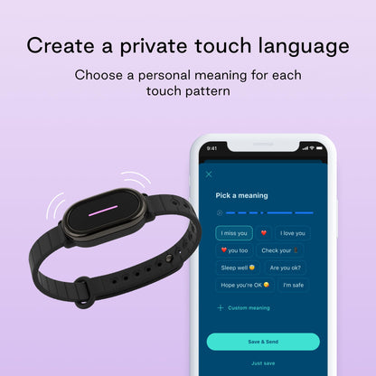 BOND TOUCH 4 - Long Distance Relationship Bracelets for Couples (Set of 2) - Feel Each Other's Touch Across Any Distance | Long Distance Relationship Gift for Couples | Matching Couple Bracelets