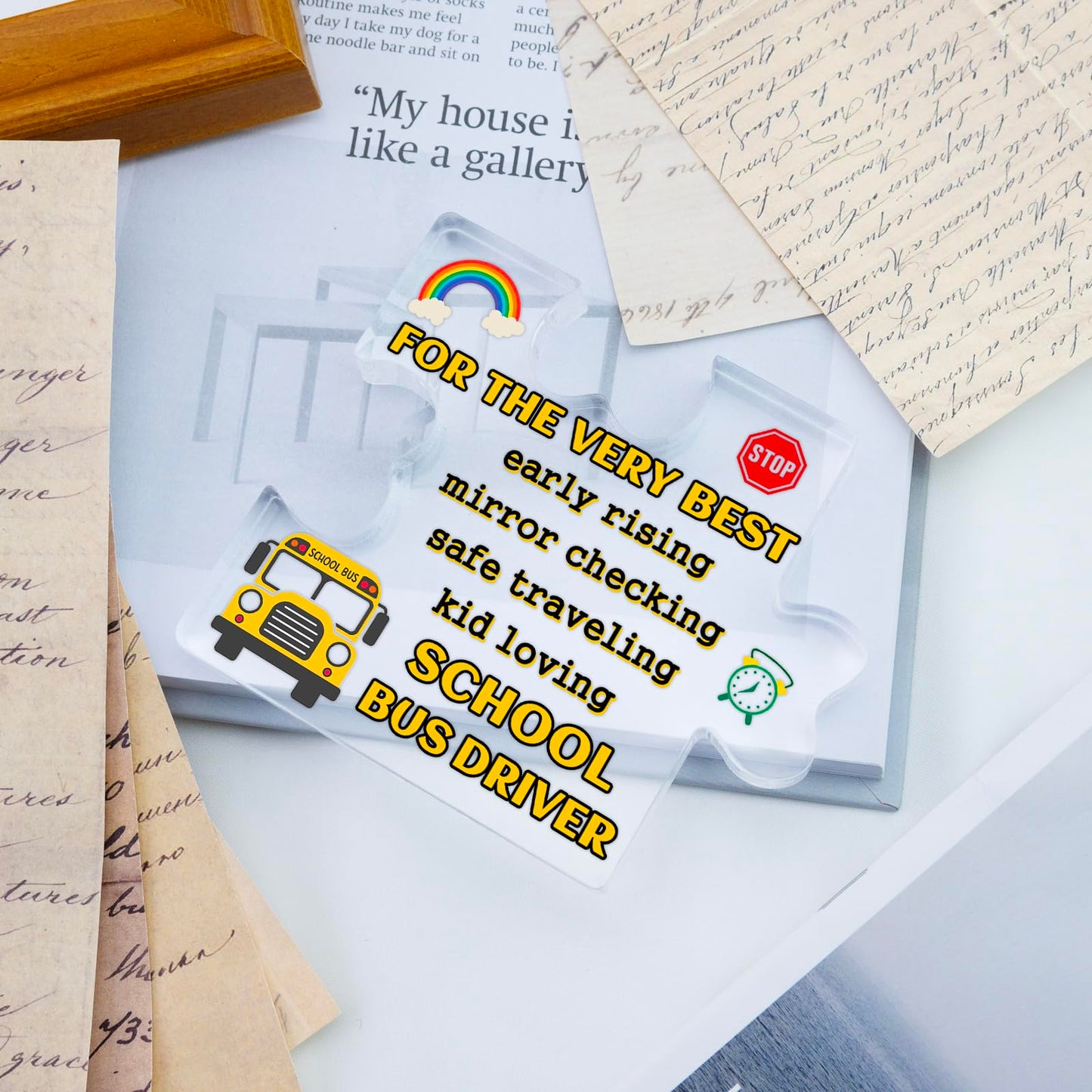 Bus Driver Appreciation Gifts Thank My Drivers Acrylic Sign School Bus Driver Gift For Men Women Birthday Retirement Christmas Gifts Back To School Gift From Students To School Drivers