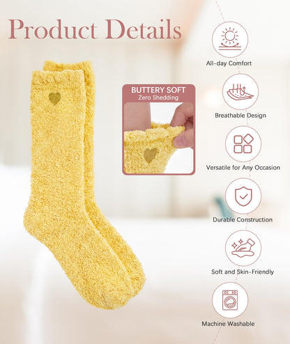 American Trends Fuzzy Socks for Women in Gift Box, Ultra-Soft Cloud Sleep Socks with Thinking of You Wrap, Gifts for Women