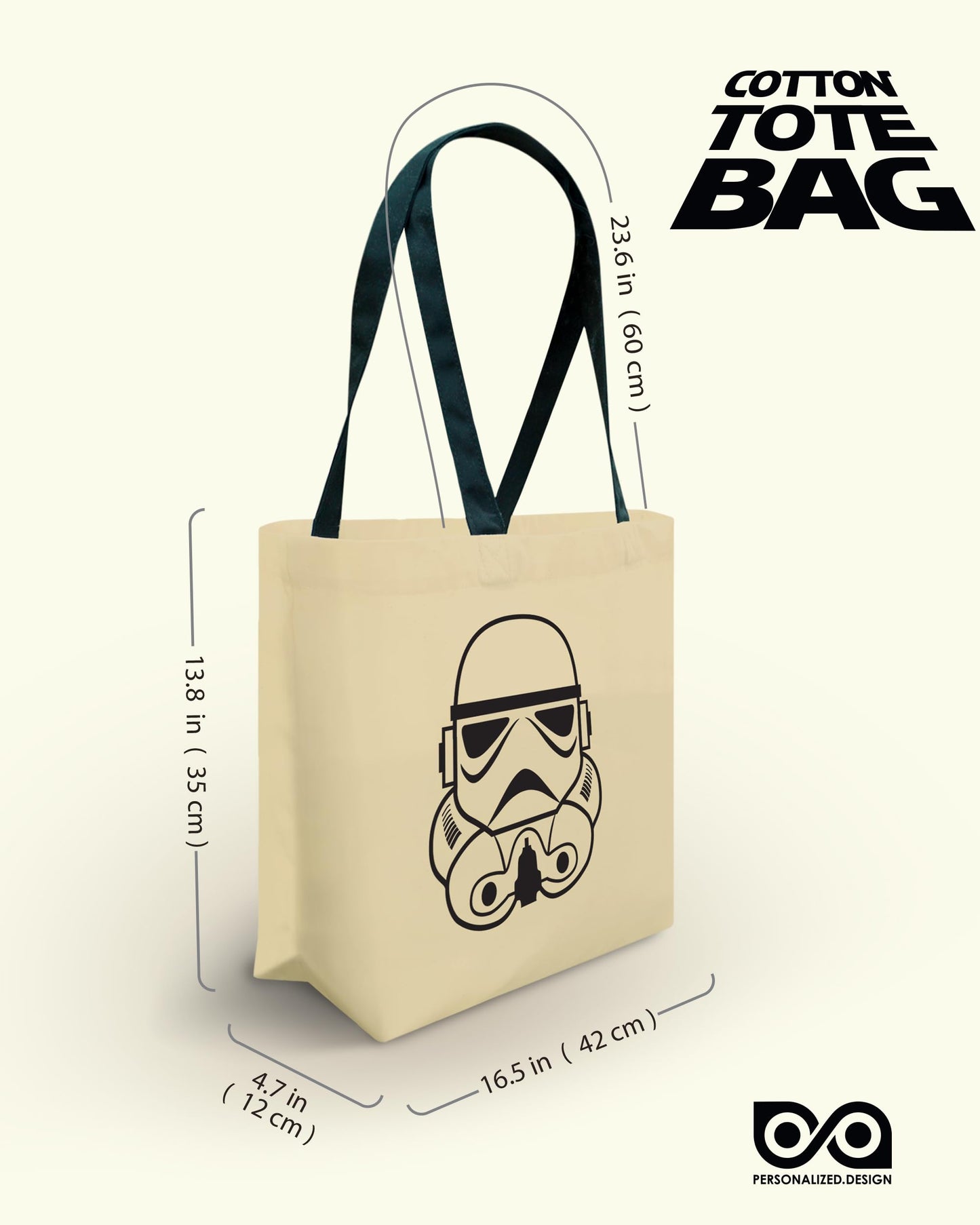 Personalized.Design Tote Bag Star Wars: Stormtrooper - Halloween Trick-or-Treat Bucket - Reusable Shopping Handbag