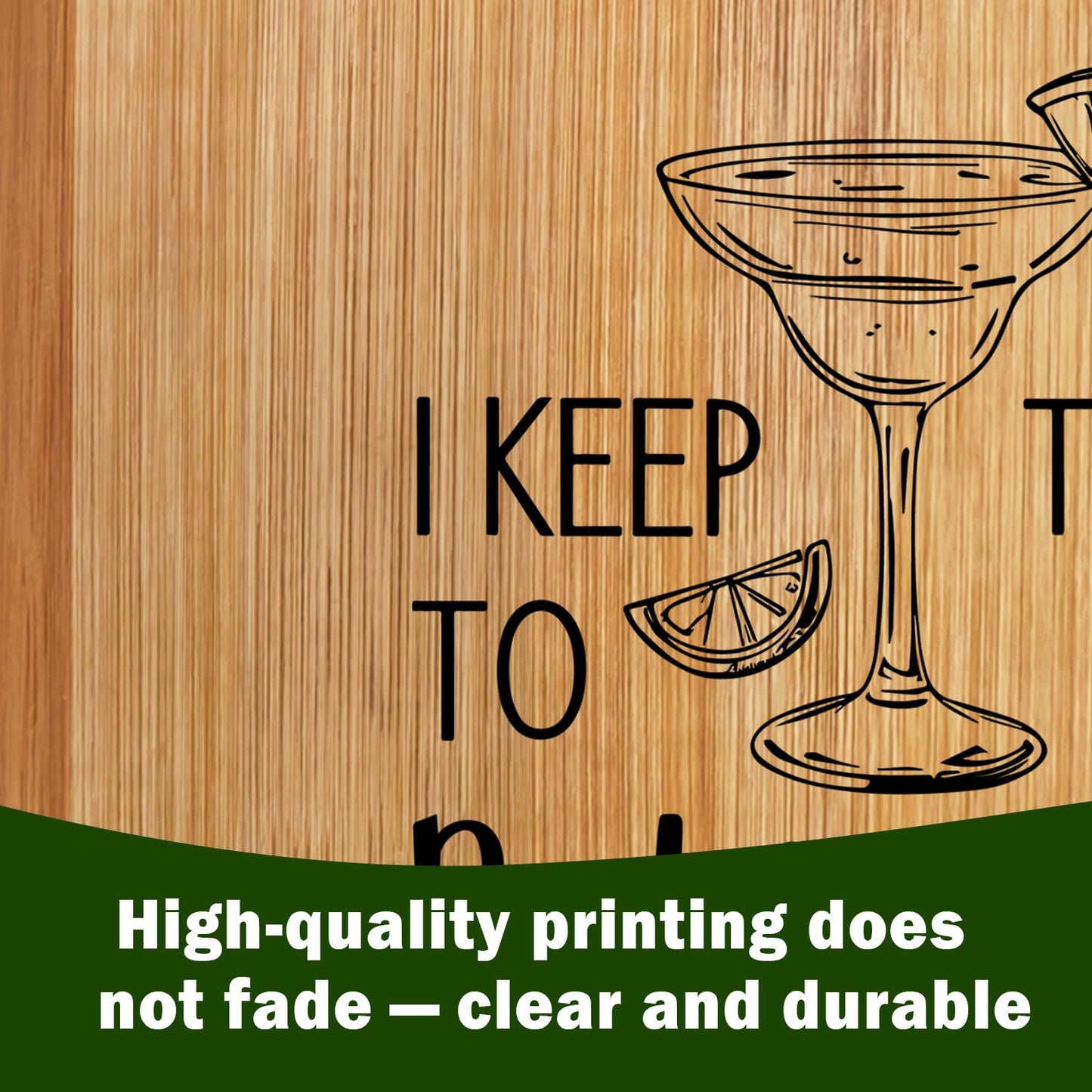 Lacama Margarita Gifts Cutting Chopping Boards for Kitchen, Cocktail Gifts for Women Cocktail Lovers, Margaritas Decorative Bamboo Cutting Board