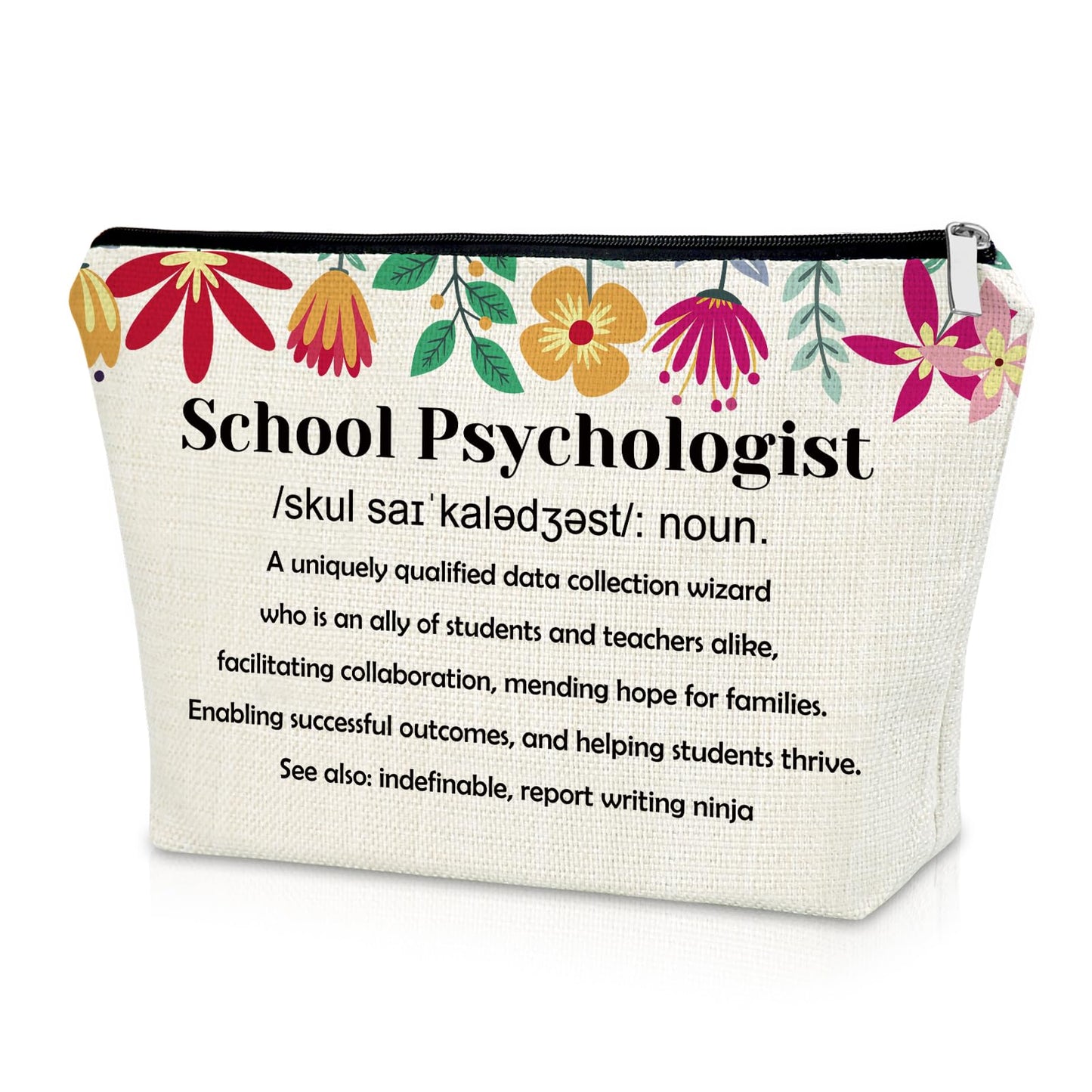 School Psychologist Gift for Women Makeup Bag Psychology Gifts for Daughter Sister Best Friend Thank You Gifts for Psychiatrist Student Cosmetic Bag Mental Health Gift for Her Travel Pouch