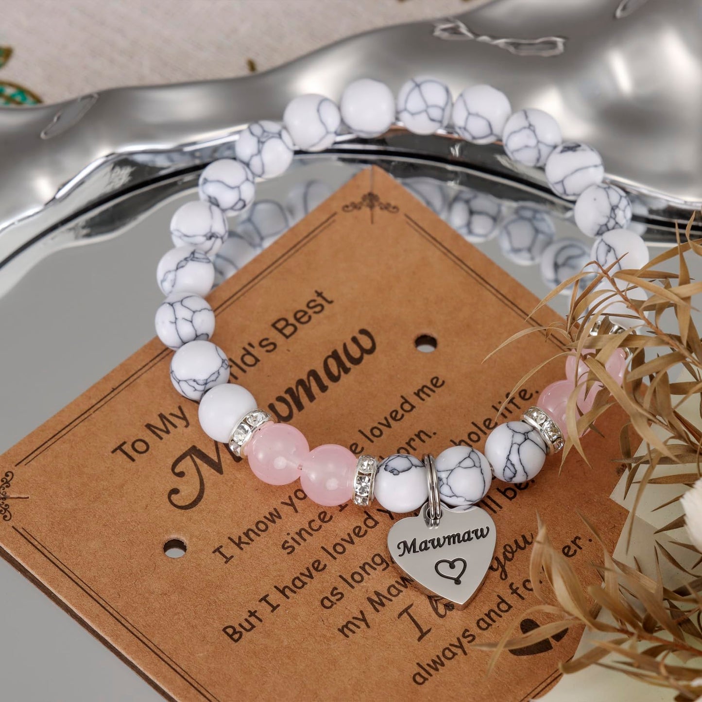 Mawmaw Gifts Bracelet for Women Promoted to Mawmaw Expecting Future First Time New Mawmaw Bracelet