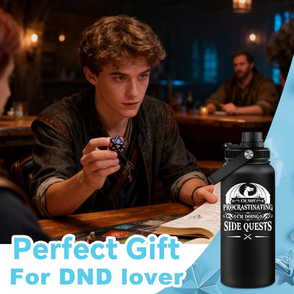 Fufandi Dnd Gifts for Men, Dungeon Master Mug - Dungeons and Dragons Gifts, Gamer Gift, Gaming Mug - D&D Lovers Gamer Gift - Dnd Water Bottle 32oz