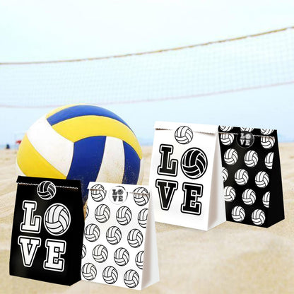 24pcs Volleyball Theme Party Supplies - Girls Volleyball Gift Bags with Decorations & Candy Bags