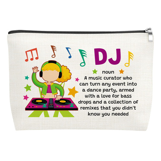 Mxrymvu Music Lover Gift Makeup Bags DJ Gifts for Women Men Disco DJ Appreciation Gift Cosmetic Bags Birthday Gifts for Musician Singer Bar Lovers Disco Lover Christmas Thanksgiving Present