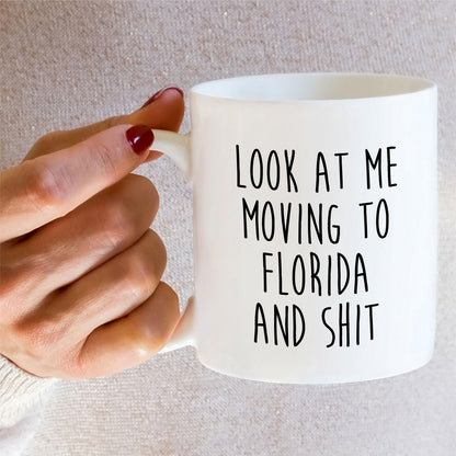 Retreez Funny Mug for Moving to Florida - Moving to Florida Gift - 11 Oz Ceramic Coffee Cup for Relocating to Florida - Humorous Farewell Gift For Birthday, Moving Away, Graduation For Men, Women