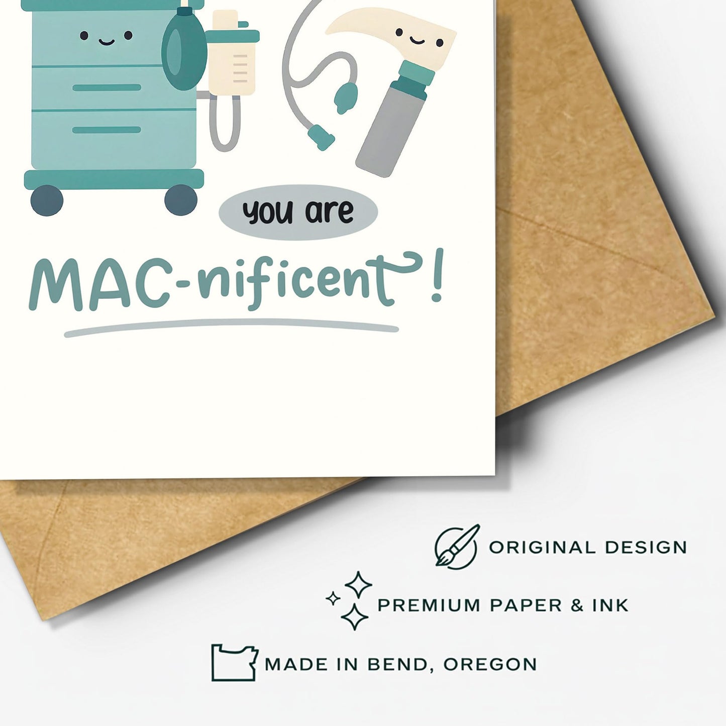 MAC-nificient Birthday Greeting Card, Gift for Anesthesiologist, Husband, Wife, Special Occasion, Celebrate Expertise, Humor, Appreciation for Care and Work