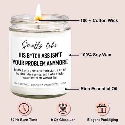 Younift Funny Scented Candles, Divorce Gifts for Women, Divorce Party Decorations - Cheer up, Breakup Gifts for Women, Newly Divorced Woman, Her - Break up, Ex Boyfriend Presents - 9 oz