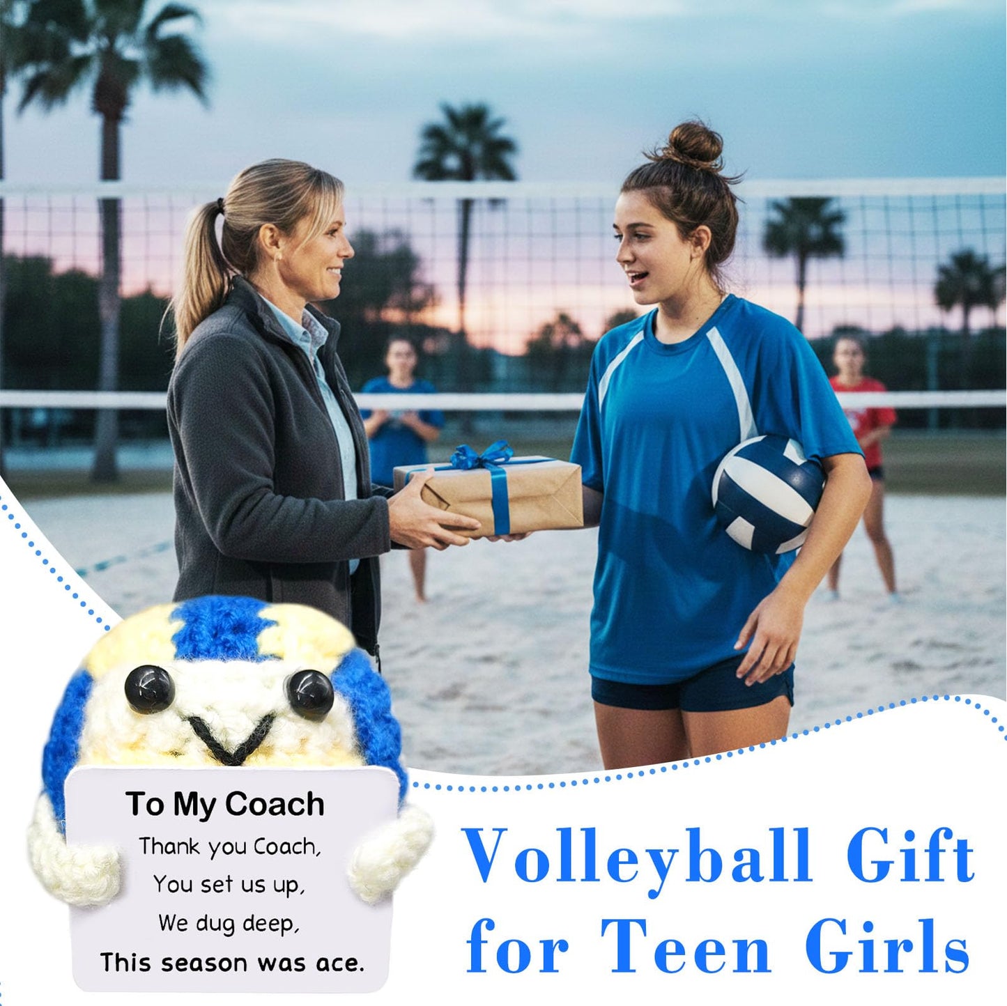 Handmade Collectible Volleyball - Thank You Gift for Coach,Volleyball Coach Appreciation Gift,Team Gifts from Players,InspirationalSports Decor & Memory Keepsake for Volleyballs Lovers