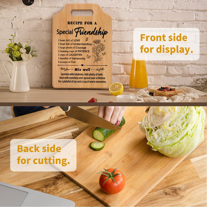 Friendship Gifts for Women, Birthday Gifts for Women Friendship, Unique Best Friends Cutting Board, Best Friend Christmas Mothers Day for Woman, Bestie, BFF