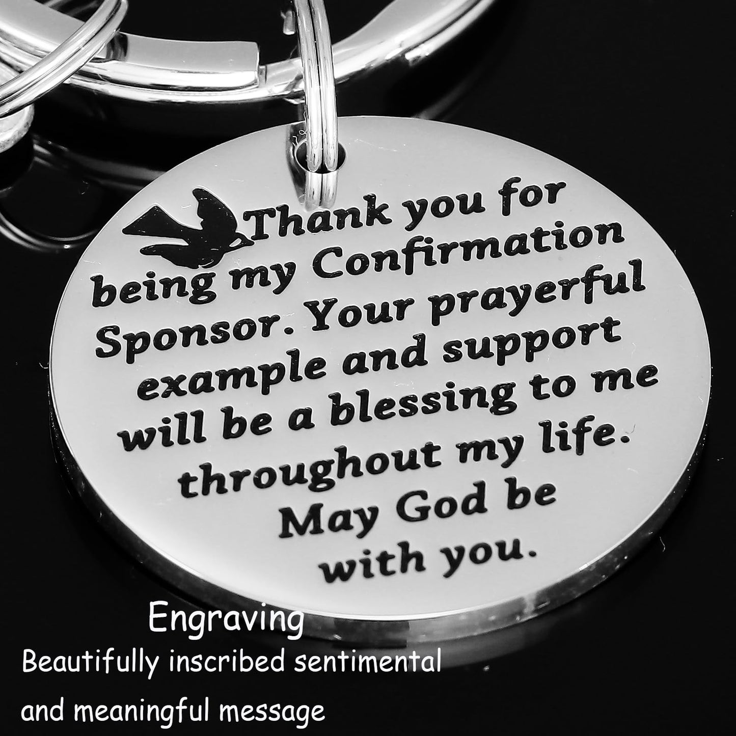 Kivosliviz Confirmation Sponsor Gifts Keychain Sponser Gift Appreciation Key Chain Thank You for Being My Confirmation Sponsors Keychain
