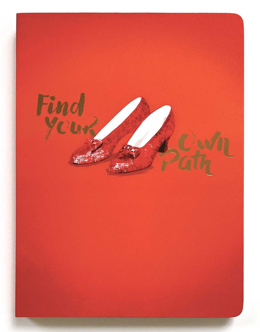 Paper House Productions The Wizard of Oz 8" Foil Accent Soft Cover Journal with Satin Ribbon Page Marker - Ruby Slippers
