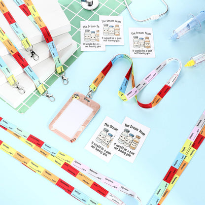 Tinlade 40 Set Nurses Week Anesthesia Team Gifts, CRNA Nurse Anesthetist Appreciation Lanyards Badge Holders and Thank You Cards Medication Label Gifts for OR Pacu Nurses Hospital