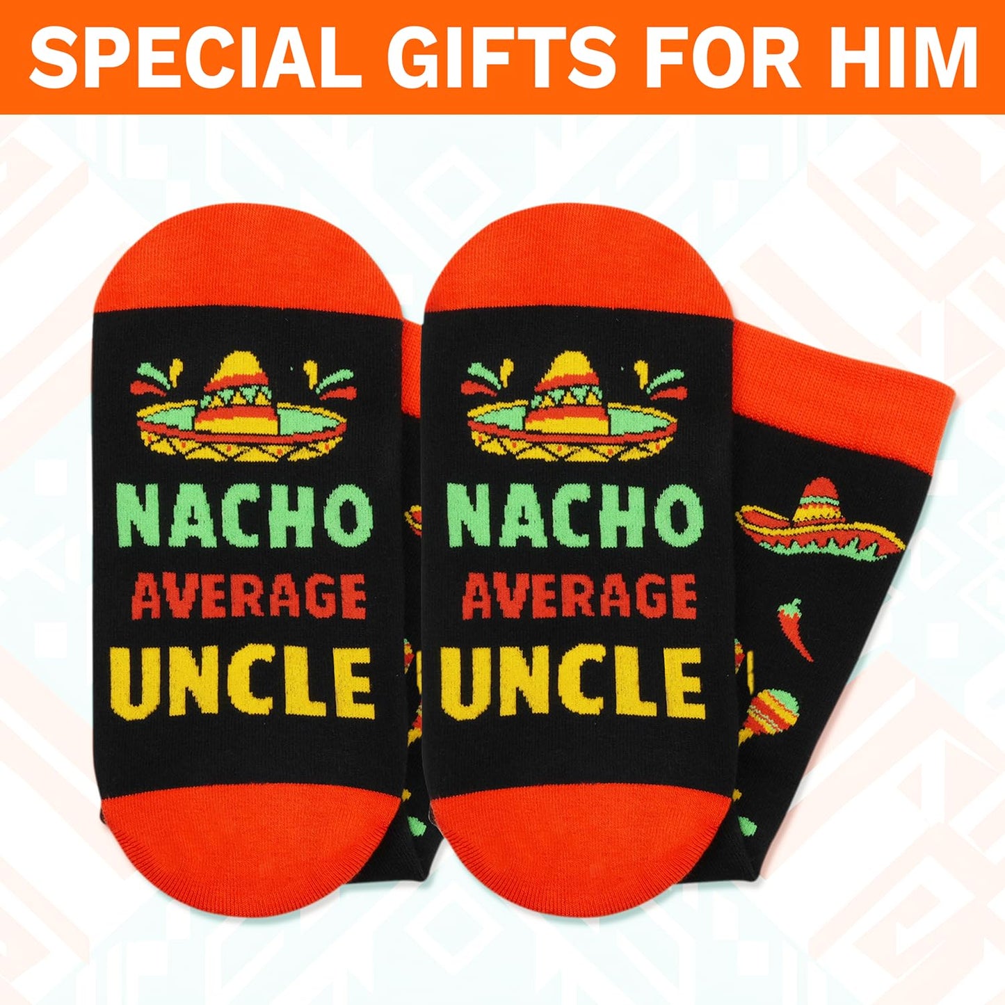 ZAGKOO Fathers Day Gift for Papa Dad Uncle Grandpa Brother Nephew - Nacho Sock for Men, Mothers Day Gifts for Mom Daughter