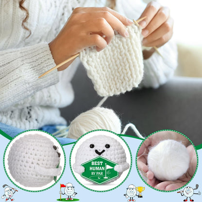 Golf Gifts for Men Fathers – Fathers Day Father's Day Funny Crochet Golf Ball Accessories Birthday Positive Graduation Gift for Him Boys Boyfriend Son Golfers Coworker Male Grandpa Women