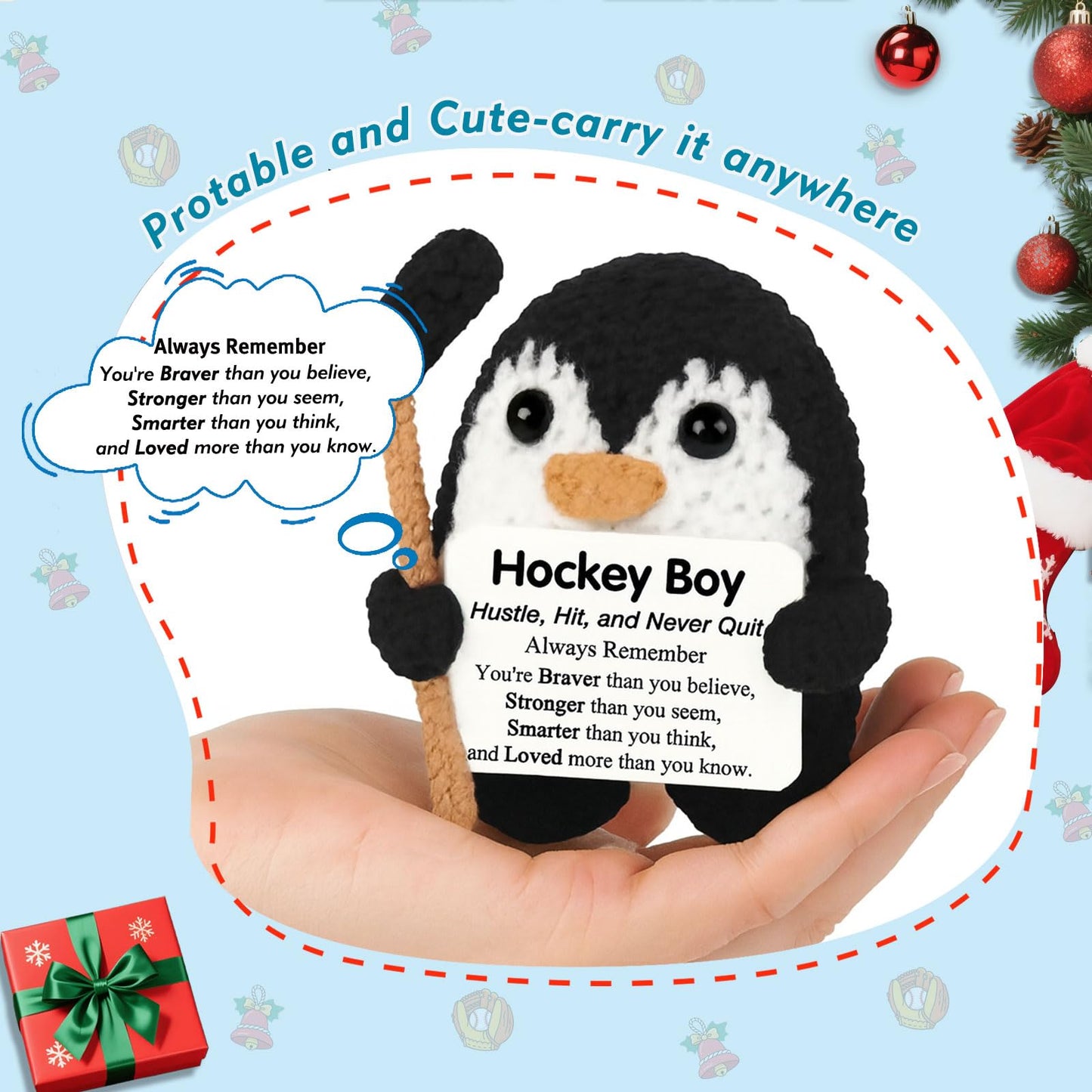 Hockey Gifts for Boys 8-12-14 Hockey Stuff Accessories Stuffed Animal Birthday Valentines Day Senior Night Gifts for Boys